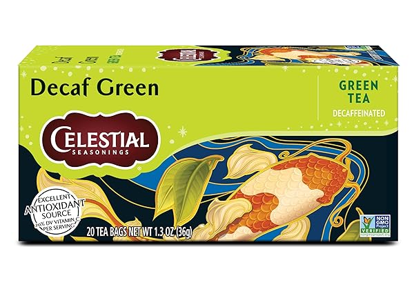 CELESTIAL SEASONINGS DECAF GREEN TEA BAGS 20 TEA BAGS