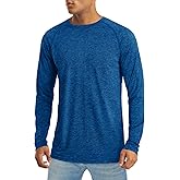 MAGCOMSEN Men's Long Sleeve Shirt Quick Dry UPF 50+ Sun Protection Lightweight T-Shirt Athletic Workout Fishing Tee