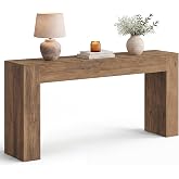 VASAGLE 63 Inches Entryway Table, Thick Tabletop Console Table, Farmhouse | Long Console Table, for Hallway, Living Room, Bedroom, Behind the Couch, Honey Brown, ULNT147KB01S