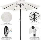 Yaheetech 9ft Garden Parasol Umbrella with Crank 8 Ribs Cream 2.7M Patio Shade view 5