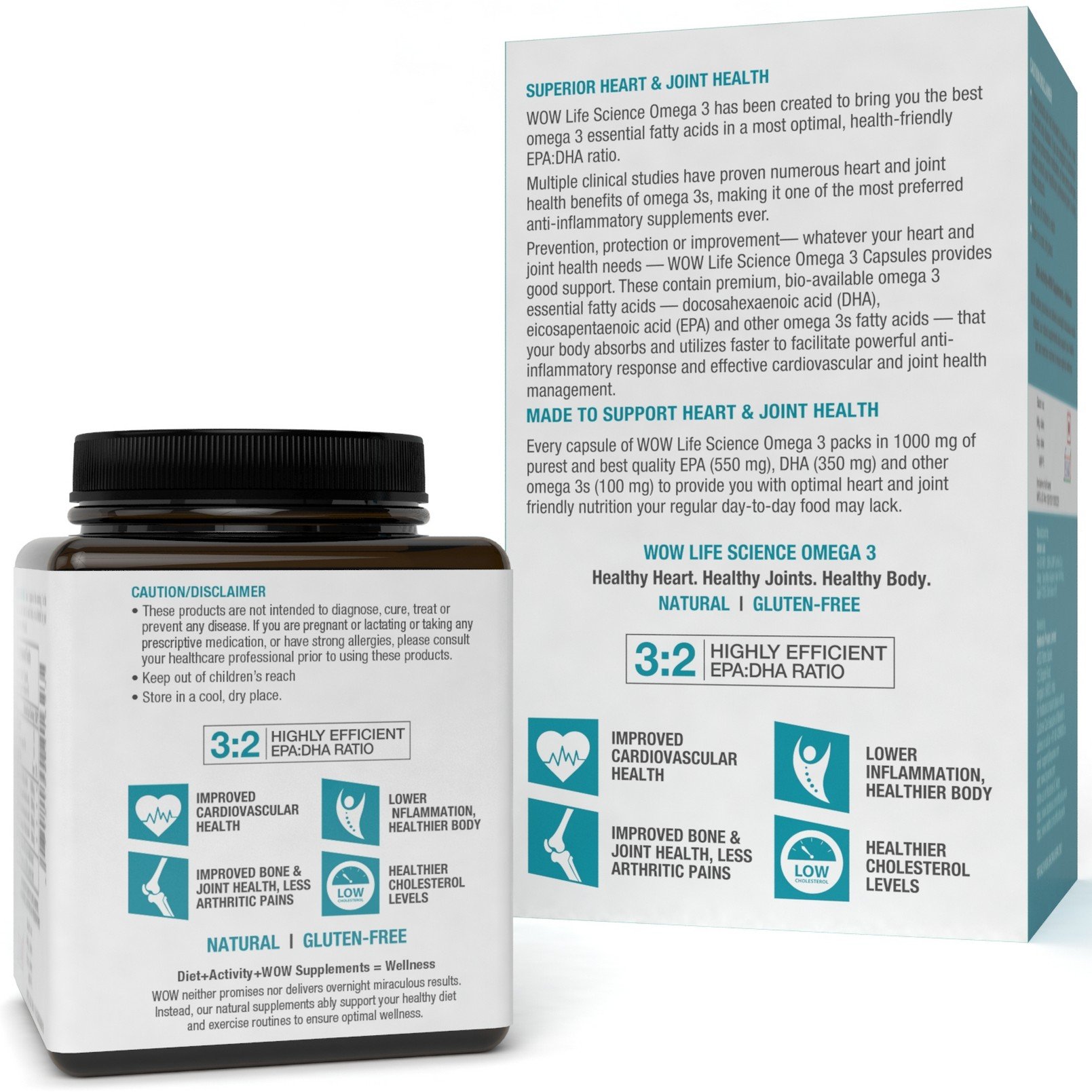 WOW Omega3 Fish Oil Triple Strength 1000mg (550mg EPA; 350mg DHA