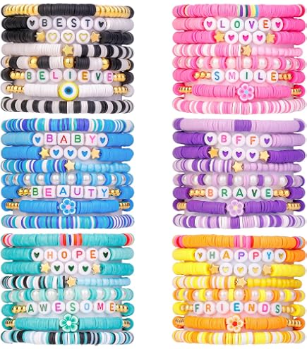Pack De 5 Pulseras Infantiles Con Colgantes De Dibujos Animados – Elásticas Y Ajustables Para Niñas