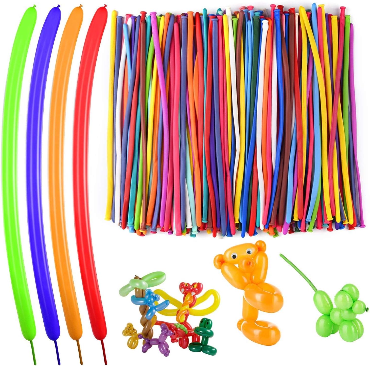 Gifts 4 All Occasions Limited 100 pcs Modelling Balloons Large Mixed Coloured Birthday Party Decorations, Multi