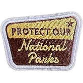 Protect Our National Park Patch – Wildlife Nature Lover Hiking Camping Embroidered Iron-On Sew-On Patch – Badge for Jackets, Backpacks, Hats, Uniforms – DIY Gift 3 Inches
