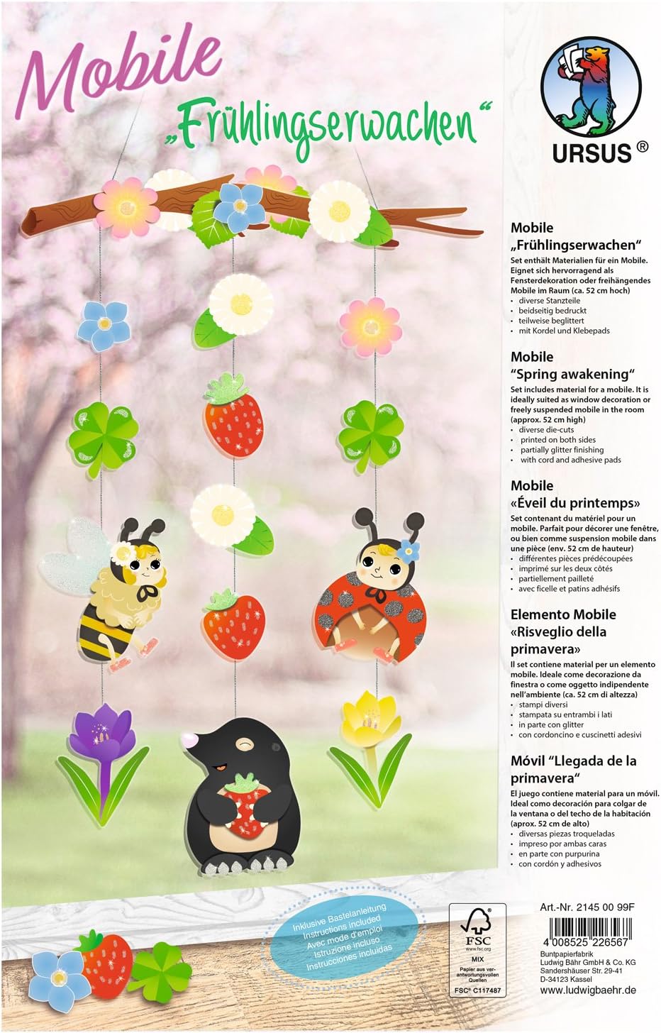 Ursus 21450099 °F Craft Kit for a mobile Spring Awakening, Autumn Magic