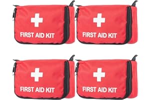 VEIREN 4 Pack Small First Aid Kit Bags Red Emergency Survival Empty Waterproof Storage Bag Bandage Medical Drug Portable Medi