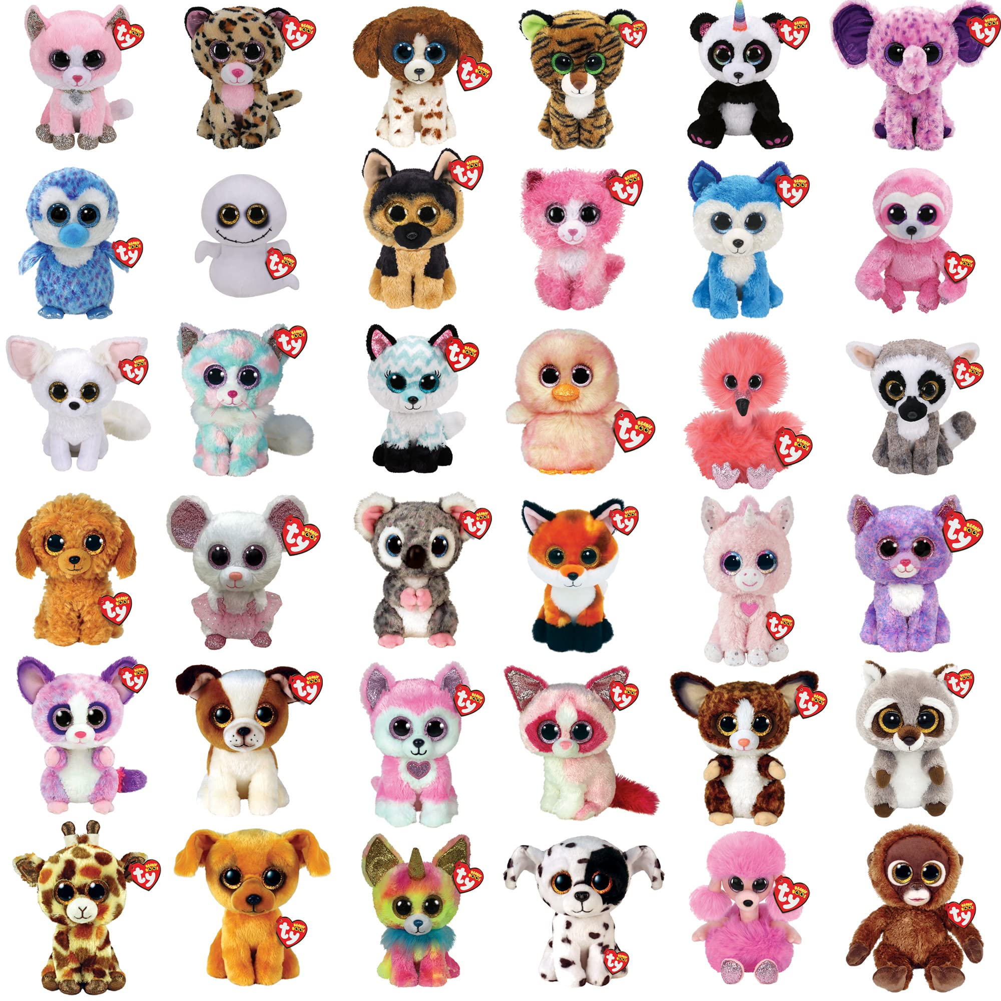 TY Beanie Boo Boos - Plush Soft Toy - Random 5 Pack (No Duplicates) New