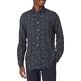 PS by Paul Smith Men's Long Sleeve Regular Fit Shirt, Light Greyish Green, M