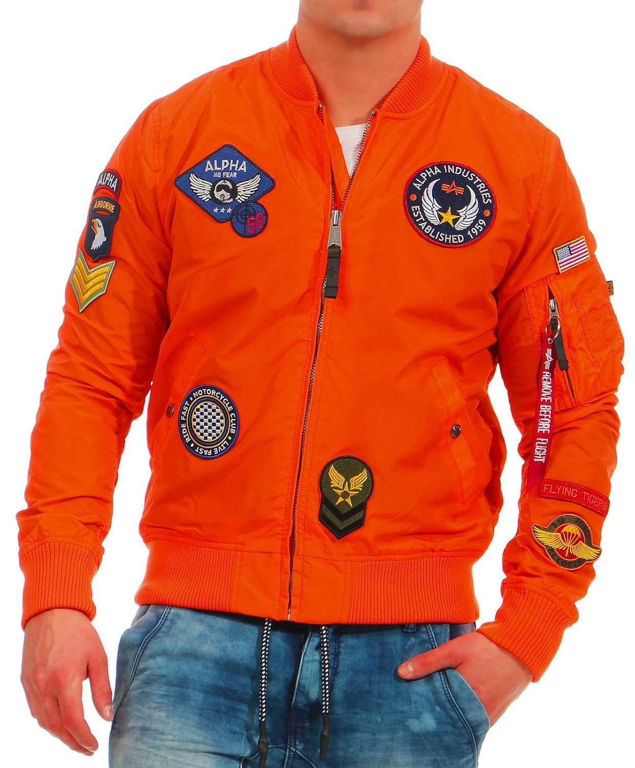 alpha industries patch jacket