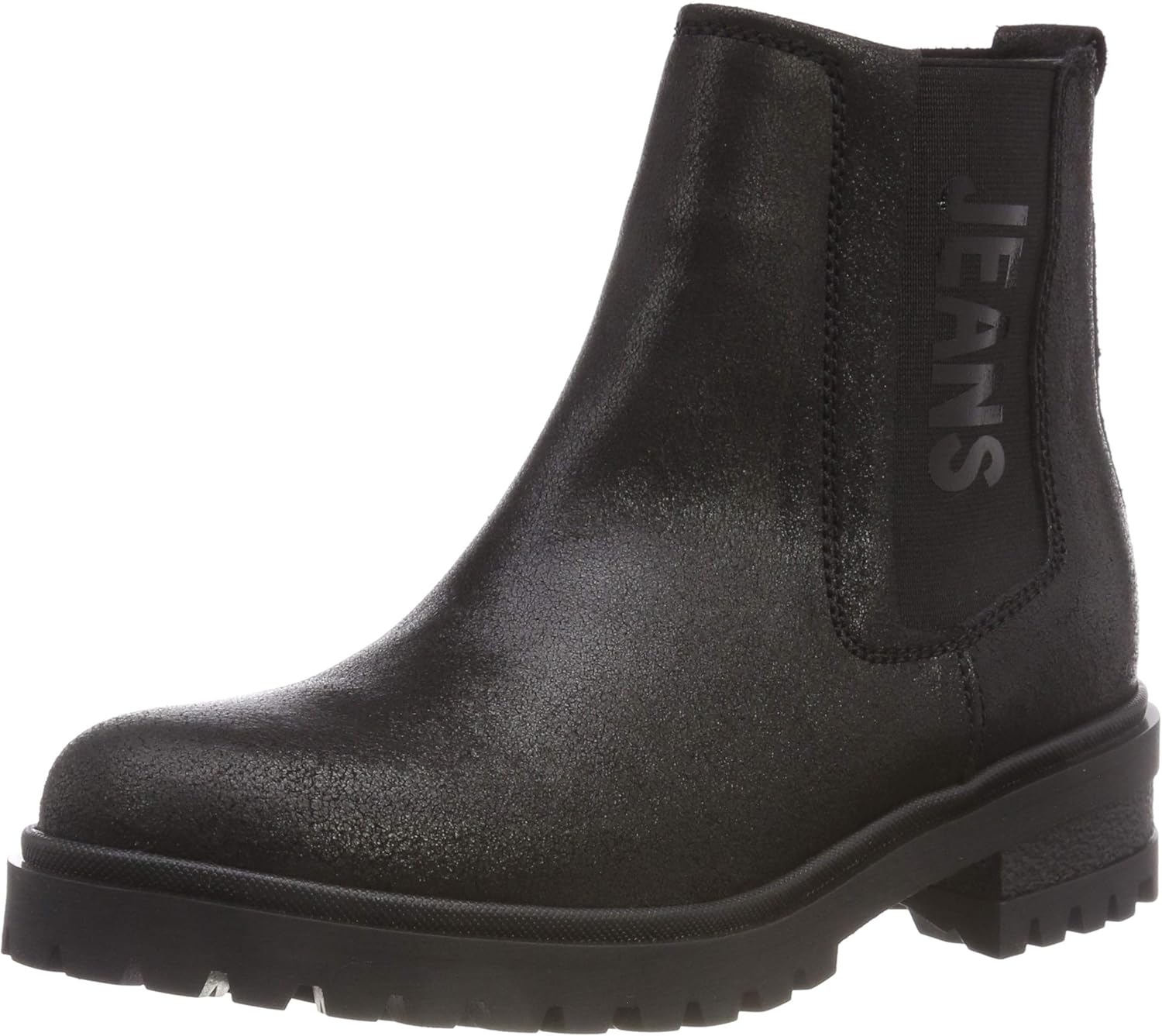 tommy hilfiger metallic cleated chelsea boot