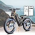 eAhora Romeo Pro 3 [2025 Latest] 50 Mph Electric Bike for Adults, 5000W Dual Motor Ebike, 60V 80Ah 250 Miles Long Range Electric Bike, 26”*4.0 Fat Tire Air Full Suspension Off-Road E-Bike, UL2849