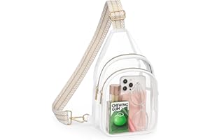 HULISEN Clear Sling Bag for Stadium Events, Clear Purse for Women, Stadium Approved Crossbody Handbag for Concerts Sports Fan
