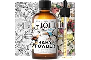 HIQILI Baby Powder Fragrance Oil - for Body Oils, Laundry Detergent, Candle, Perfumes & Soap Making, and Home Diffusers Use - 1 Fl Oz