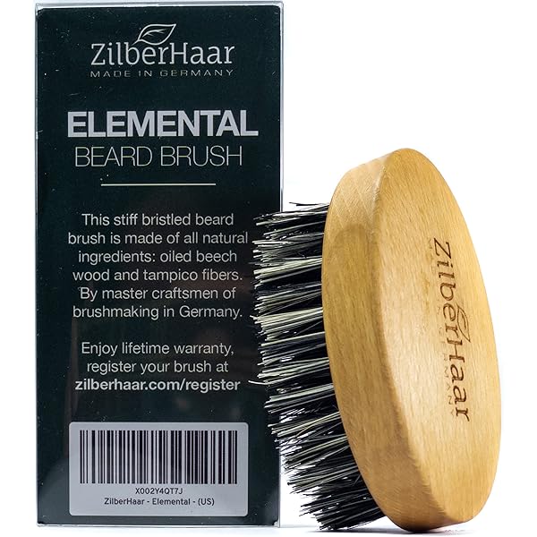 Amazon.com : ZilberHaar Vegan Beard Brush - Stiff Bristles - Oiled