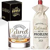 Engraved Retirement Whiskey Glass Gift Set for Men - Farewell Gifts for Coworker, Colleague, Friend, Dad, Grandpa - Unique Goodbye Present for Retirement Party -27