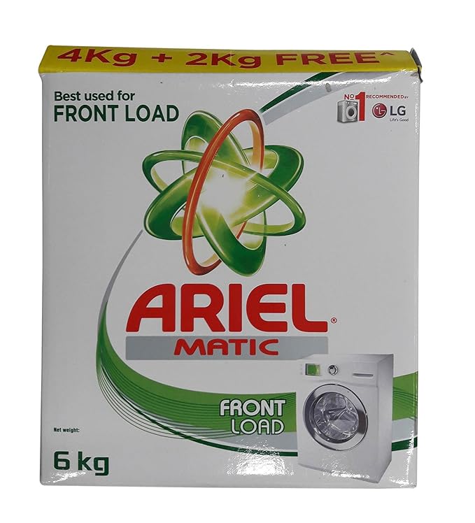 Ariel Matic Detergent Washing Powder Front Load, 6kg Carton Amazon.in Health & Personal Care