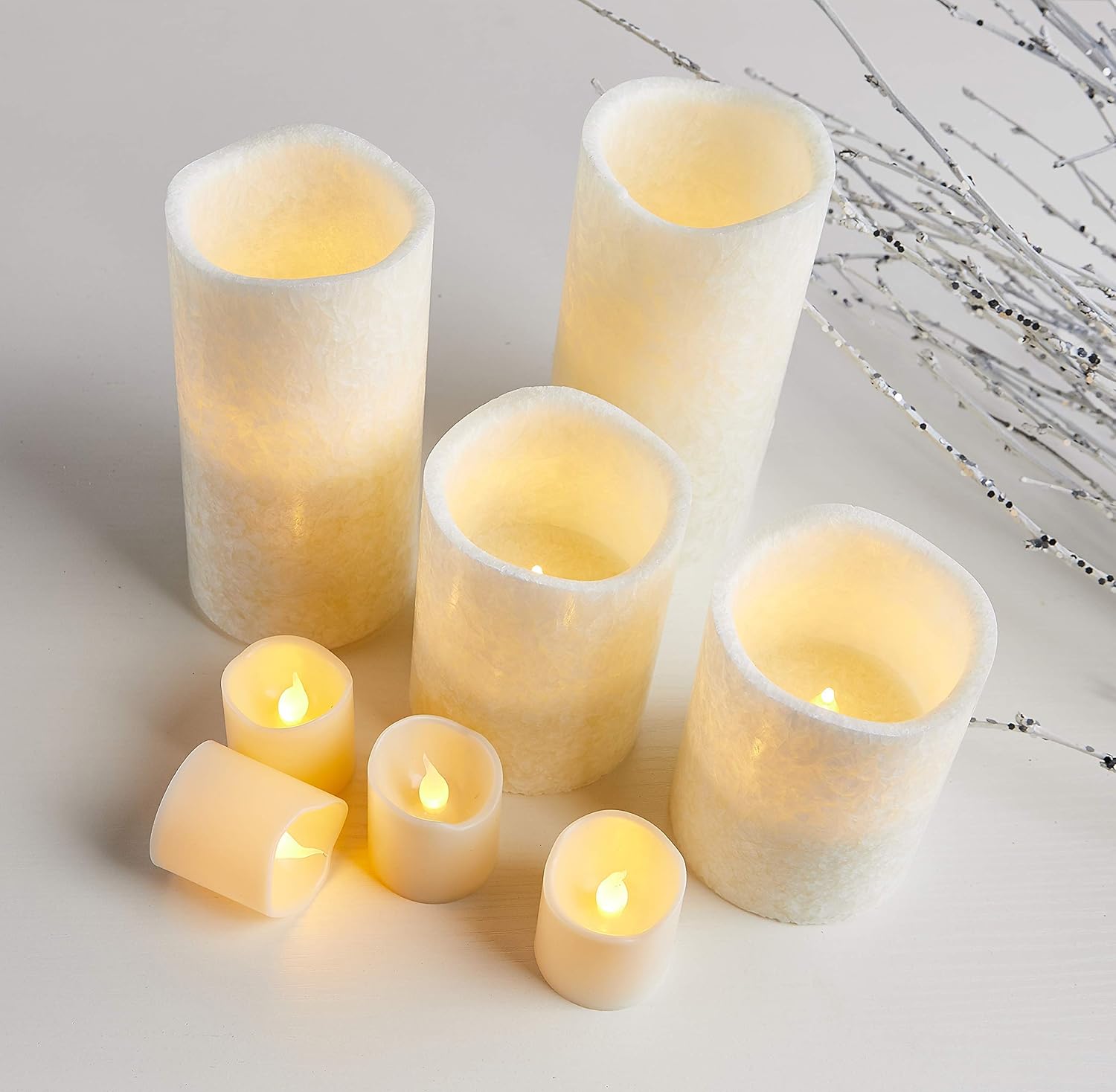 Furora LIGHTING LED Flameless Candles with Remote Control, Set of 8 - Image 5