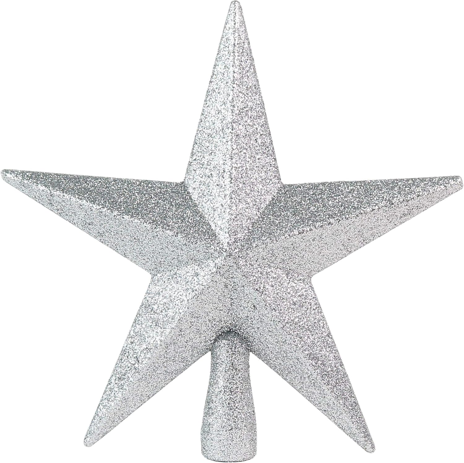 Tree Toppers - Ornativity Glitter Star Tree Topper - Christmas Silver Decorative Holiday Bethlehem Star Ornament