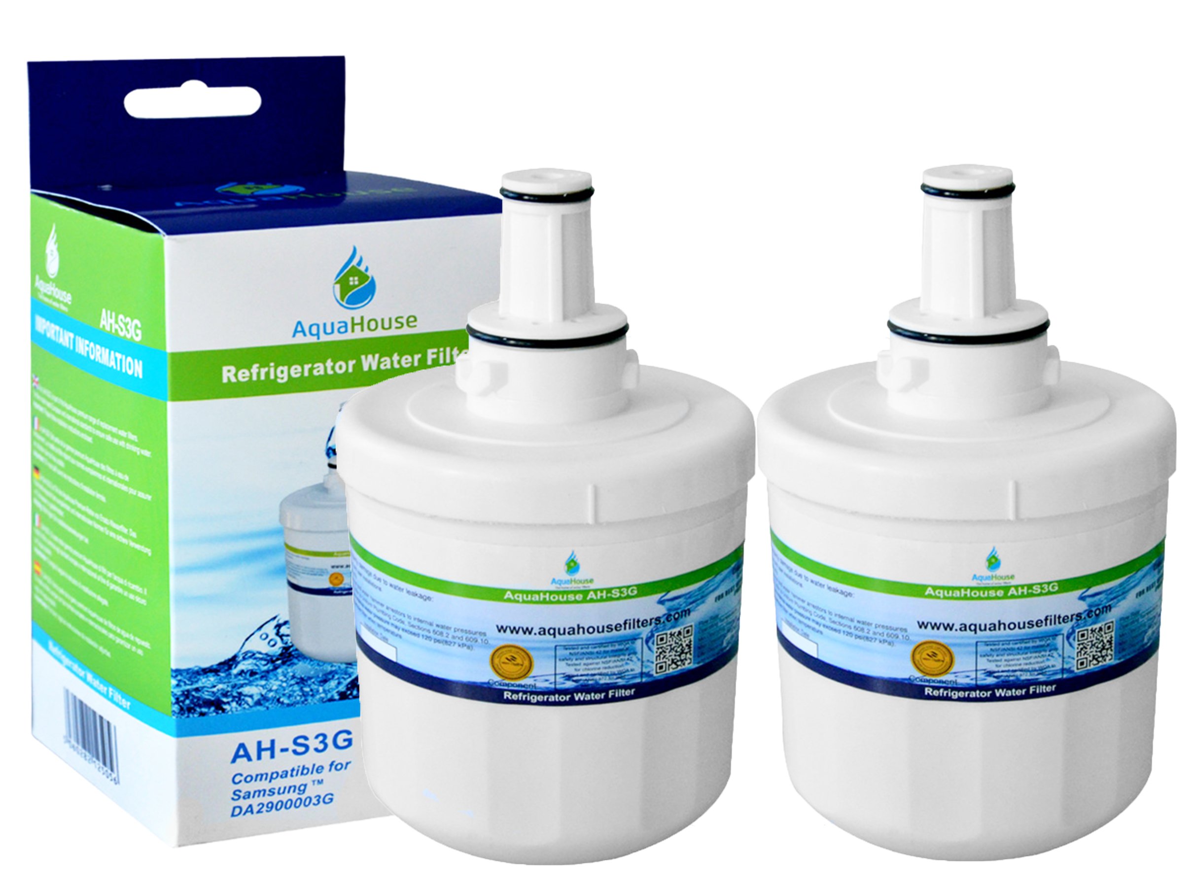 2X AH-S3G Compatible for Samsung DA29-00003G Water Filter, HAFCU1/XAA, HAFIN2/EXP, DA97-06317A, Aqua-Pure Plus, APP100, DA61-00159A