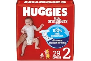 Huggies Size 2 Diapers, Little Snugglers Baby Diapers, Size 2 (12-18 lbs), 29 Count, Packaging May Vary