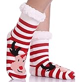 FNOVCO Kids Slipper Socks Boys Girls Fuzzy Soft Thick Cozy Warm Fleece lined Winter Indoor Christmas Socks