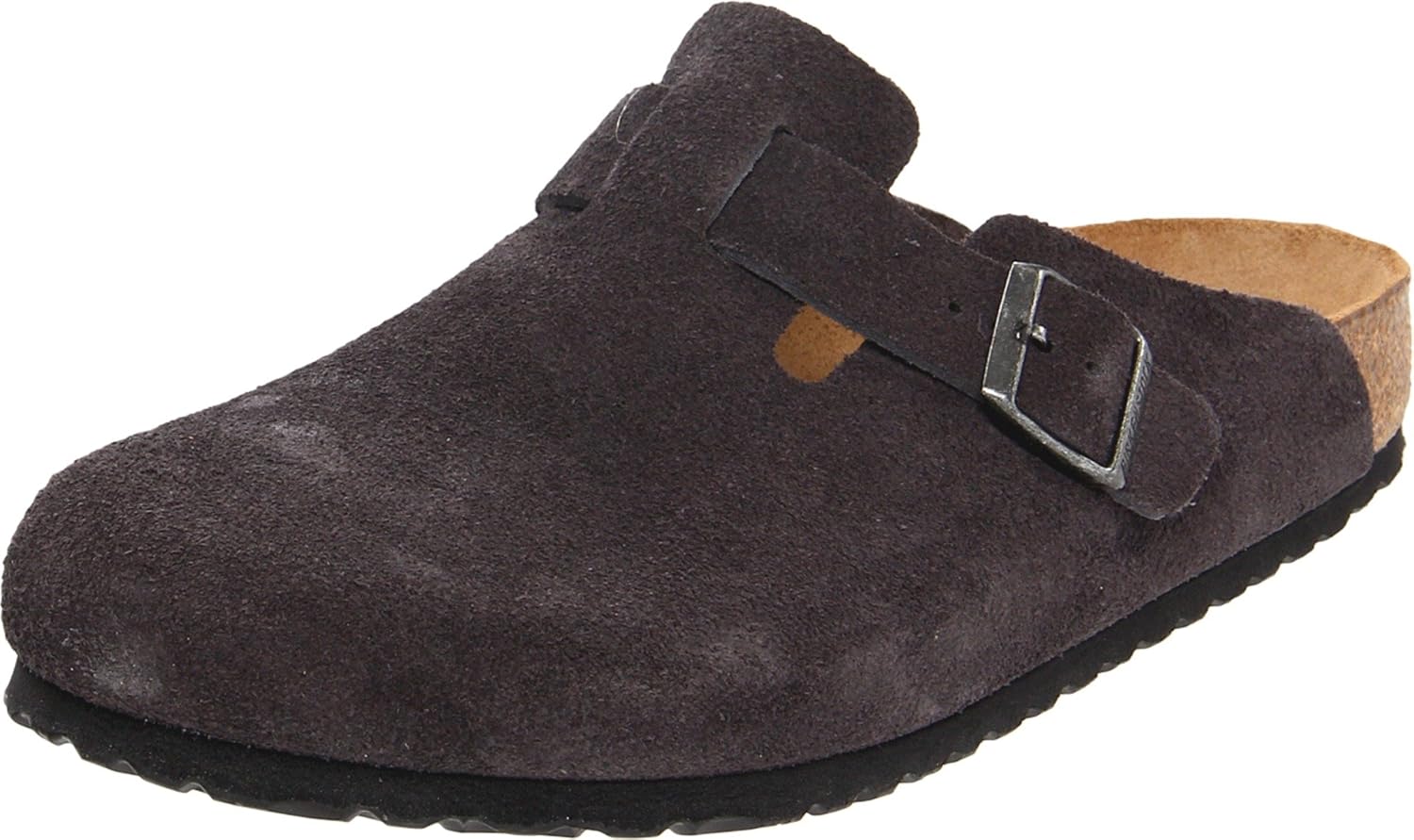 Amazon.com | Birkenstock Women's Boston SFB Fashion Leather, Velvet Gray, 40 N EU | Mules & Clogs
