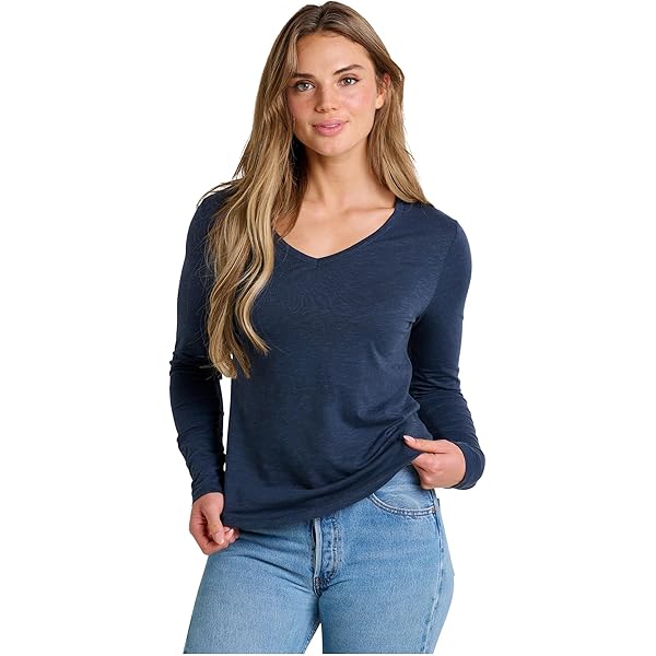 Toad&Co Womens Marley II Long Sleeve Tee Pansy X-Small at Amazon