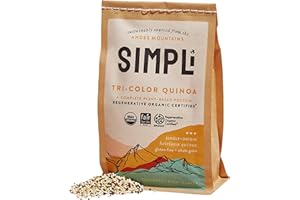 SIMPLi Regenerative Organic Certified Tri-Color Quinoa, Ancient Grain, Complete Plant-Based Protein, Naturally Gluten-Free, Organic Quinoa, 12 oz