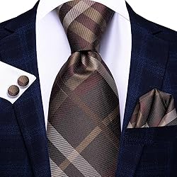 Hi-Tie 3 Pcs Gift Box Mens Tie Set Necktie with