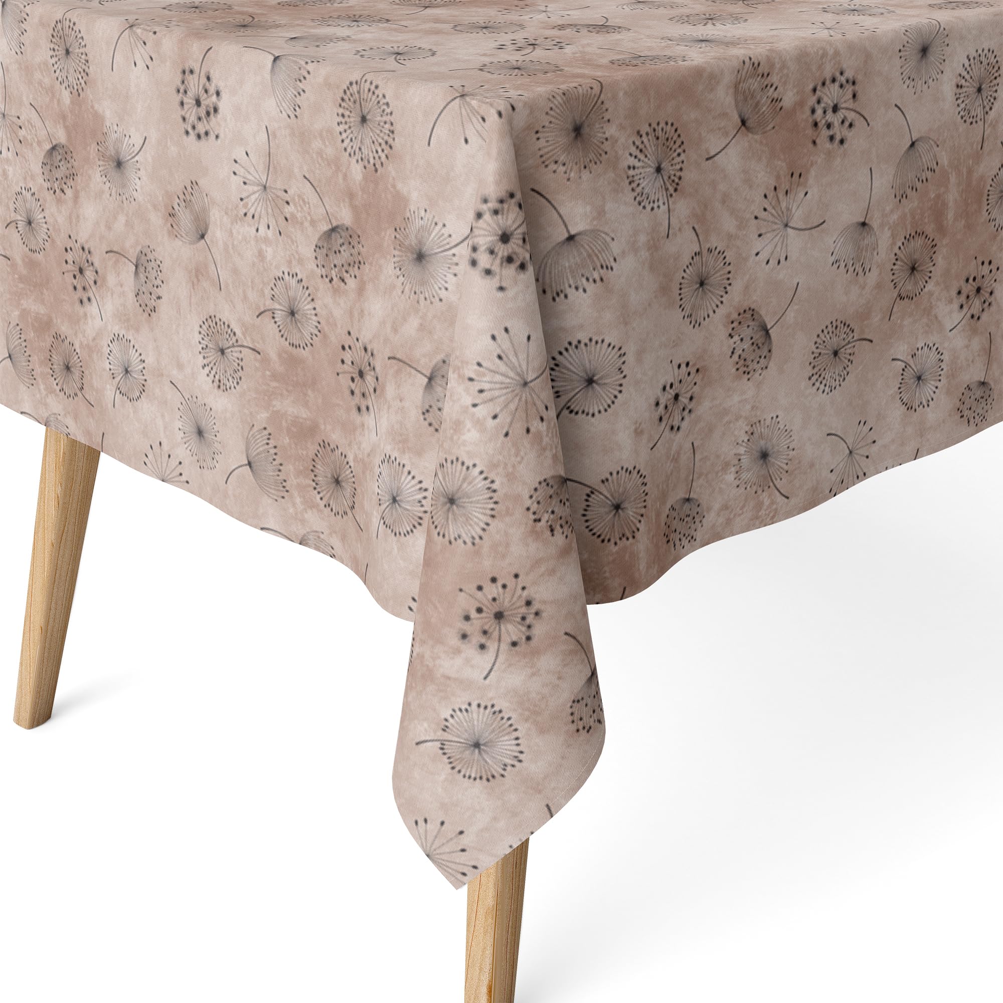 Martina Home Resin Coated Tablecloth Dandelion Brown 250cm x 140cm