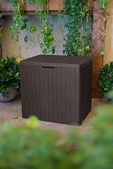 Keter City Outdoor Plastic Storage Box Garden Furniture 57.8x44x54.8cm Brown view 3
