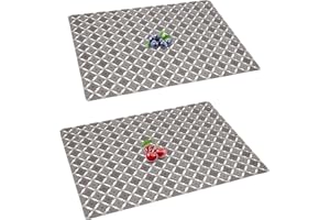 Qulable 2Pack Sink Mats for Bottom of Kitchen Sink - PVC Sink Protectors for Stainless Steel Sinks, Adjustable Sink Protector Drain Mat, Checkered Pattern Design, 11.8x15.7 (Black Translucent)