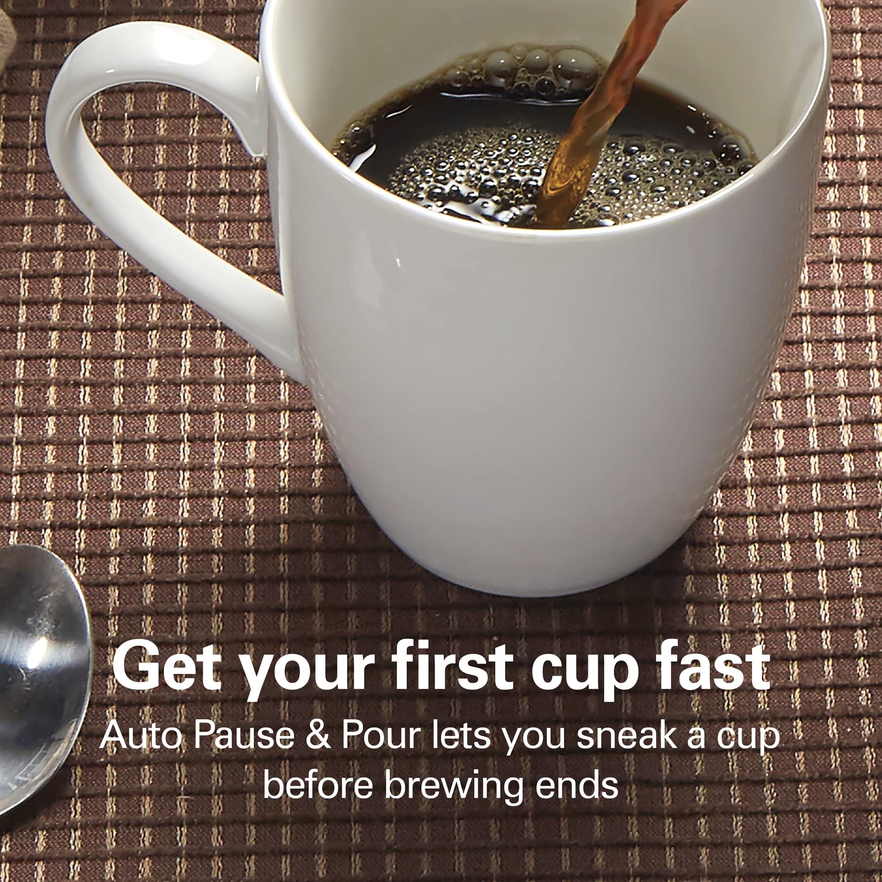 Hamilton Beach Programmable Coffee Maker, 12 Cups, Front Access Easy