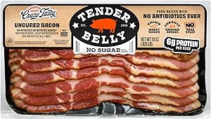 Tender Belly Thick Cut Bacon, Uncured, Seasoned with Freshly Ground Spices - No Sugar, 10 oz