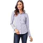 Chef Works Women's Modern Gingham Long Sleeve Dress Shirt