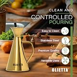 Olietta Stainless Steel Oil Dispenser 0.5 L Non Drip Pourer Leak Proof view 8
