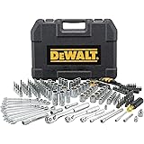 DEWALT Drive Socket Set for Mechanics, 200-Piece, 1/4" & 3/8" & 1/2" Drive, MM/SAE (DWMT75000)