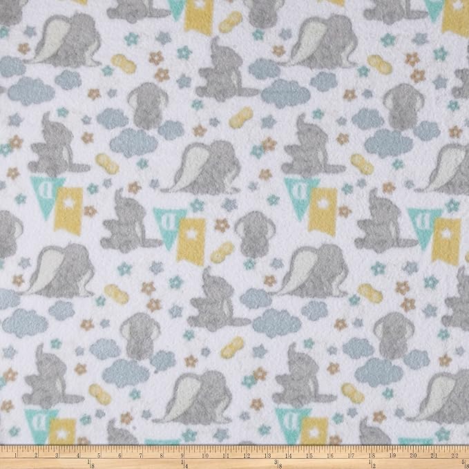 disney dumbo white fleece blanket