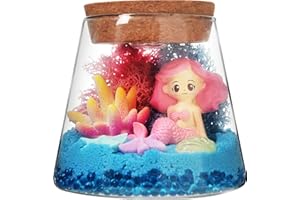 Arthink Gifts for Girls,DIY Terrarium Arts Craft Kits,Night Light Ganden Toys and Deep Sea Landscape for Kids,Features Gifts Stuffer