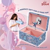 Disney Stitch Jewellery Box Musical Wind Up Spinning Figure Blue view 2