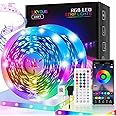 100ft Led Lights for Bedroom, APP Control Music Sync Color Changing,Ultra Long RGB 5050 Led Strip Lights with 44Keys IR Remot