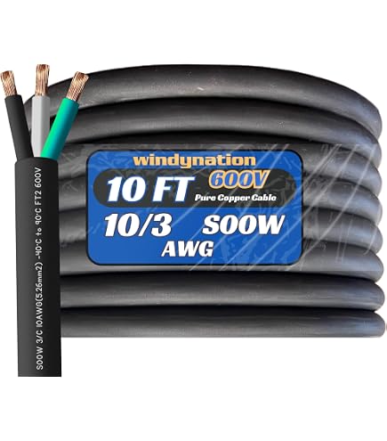 50 FT 14/3 SOOW Black Rubber Extension Cord – Heavy Duty, Copper, Flexible