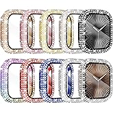 KADES 𝟭𝟬-𝗣𝗔𝗖𝗞 Compatible with iWatch Series 11/10 with Built-in Tempered Glass Screen Protector Bling Crystal Diamond Rhinestone Full Protective Bumper Cover for Women,42mm