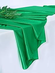 Polyester Table Skirt for Party: Green Tablecloth