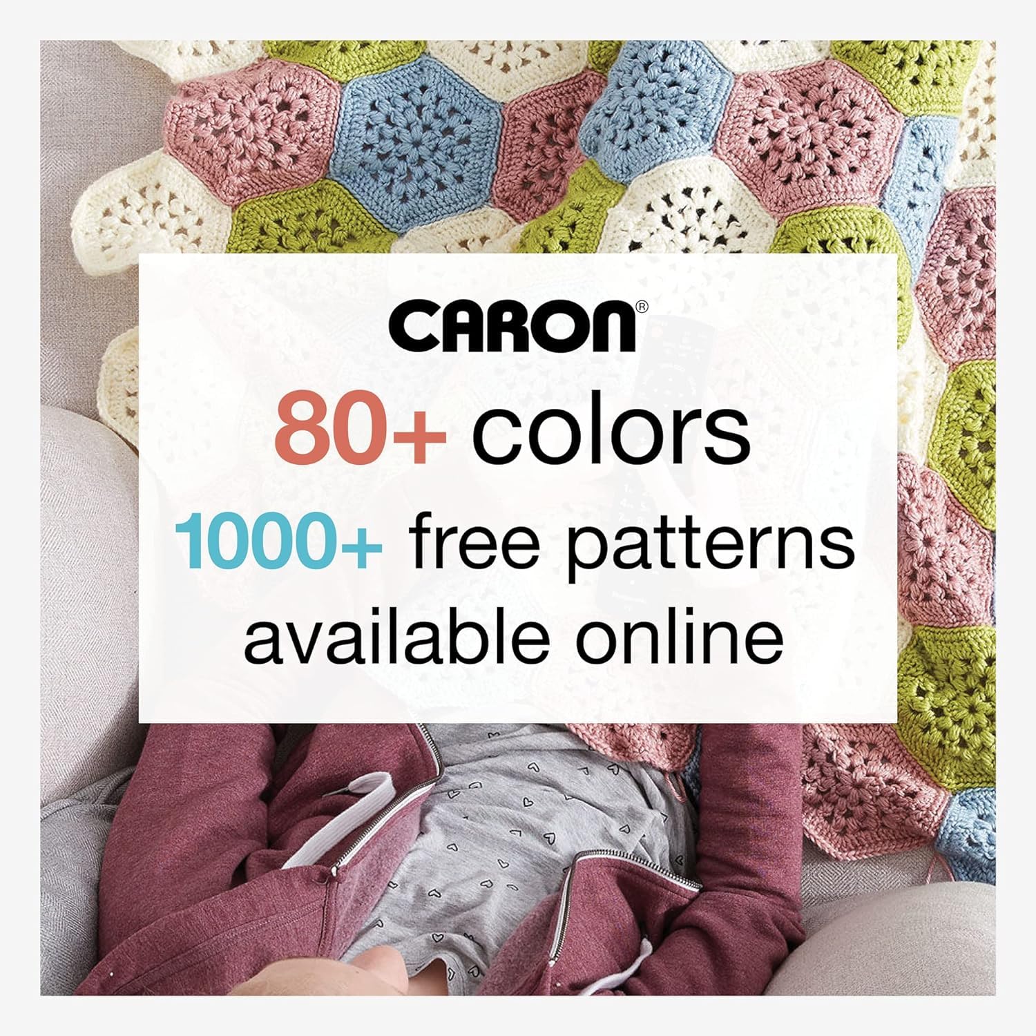 Caron Simply Soft Solids Yarn (4) Medium Gauge 100% Acrylic - 6 oz - White - Machine Wash & Dry