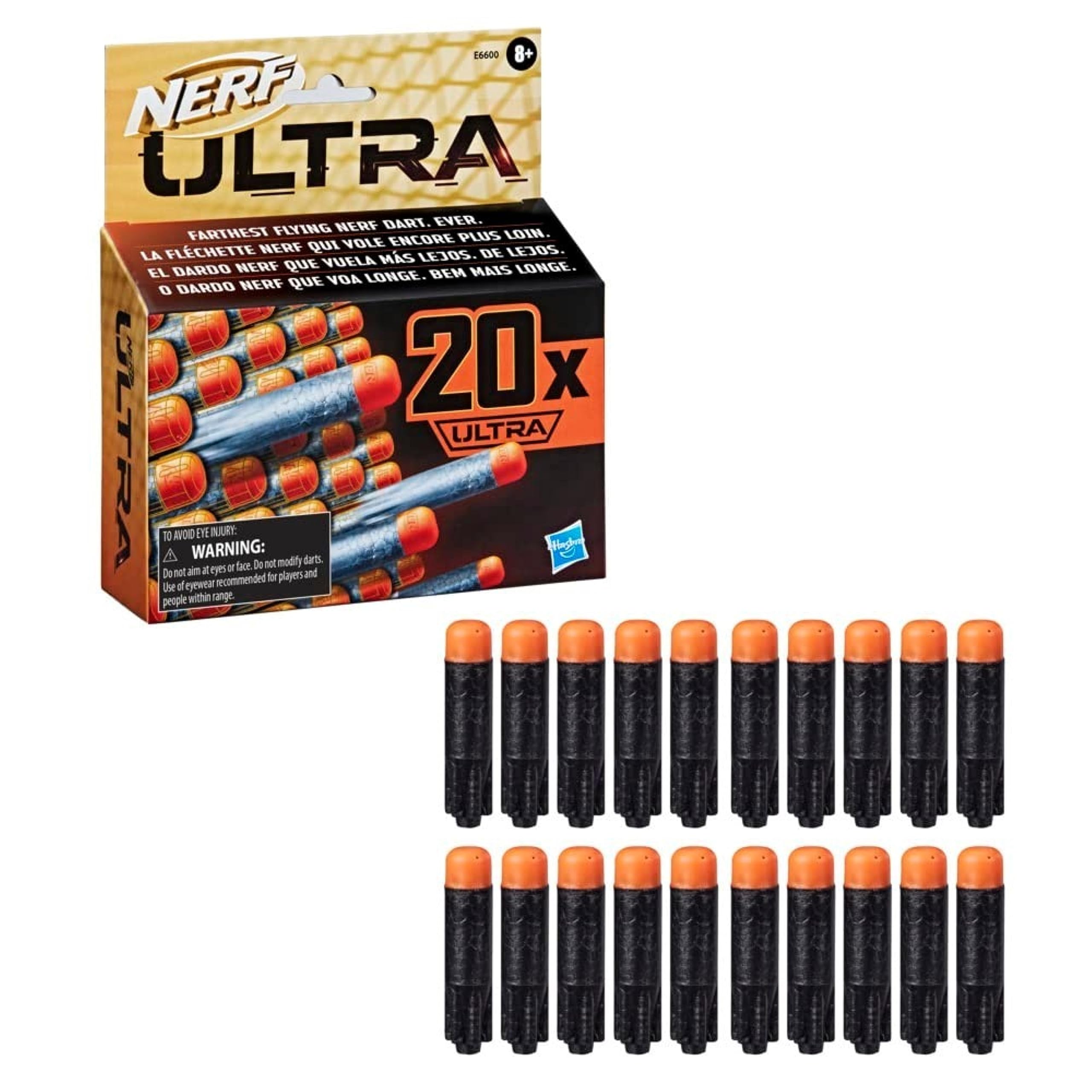 Ultra One 20-Dart Refill Pack, the Furthest Flying Nerf Darts Ever, Compatible Only with Nerf Ultra One Blasters