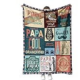 Treeswift Papa Bear Throw Blanket Papa Bear Gifts for Dad Grandpa from Son Daughter for Men Father Dad Grandfather Birthday Gifts for Men Grandpa Papa from Kids for Papa