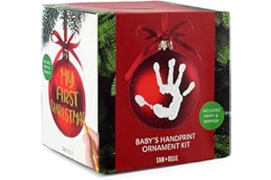 SAM + OLLIE FURNISHINGS SAM + Ollie First Christmas Ornament Kit, Baby Handprint Footprint Keepsake Dog Paw Print