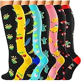 bropite Compression Socks for Women & Men 8 Pairs Circulation-Compression Socks 20-30 mmhg-Best for Running,Nurse,Travel,Yoga