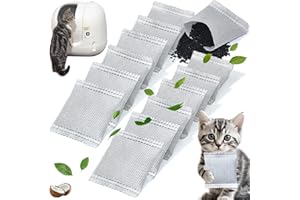 NewKe 12 PCS Odor Eliminator for PuraMax Self-Cleaning Cat Litter Box, Natural Activated Charcoal Refills, Cat Toilet Odor Control, Cat Litter Deodorizer Compatible with PETKIT Automatic Litter Box